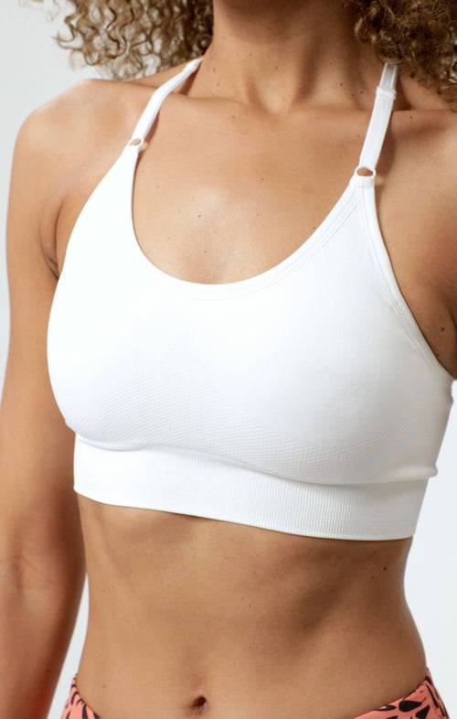 Ognx Sport Bra Crossback - Mittlerer Halt - weiss Limitierter Zeitrabatt