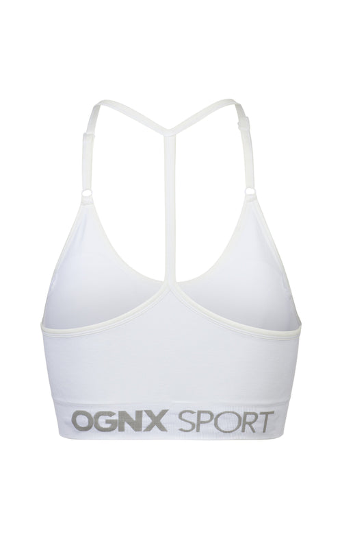 Ognx Sport Bra Crossback - Mittlerer Halt - weiss Limitierter Zeitrabatt