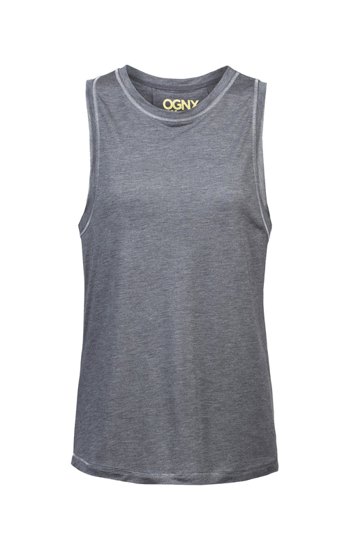 Ognx Basic Athletic Tank Rainbow Tencel™ - dunkelgrau melange Fabrik Onlineshop