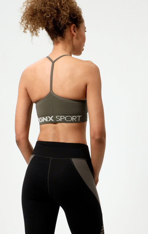 Ognx Sport Bra Crossback - Mittlerer Halt - grün Fabrikpreis