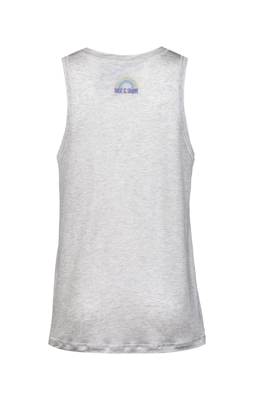 Ognx Basic Athletic Tank Rainbow Tencel™ - hellgrau melange Sonderangebot