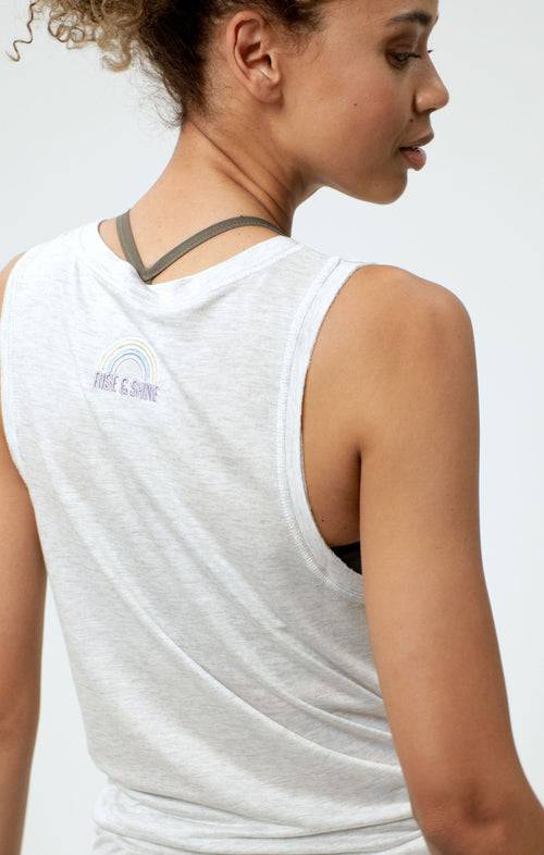 Ognx Basic Athletic Tank Rainbow Tencel™ - hellgrau melange Sonderangebot