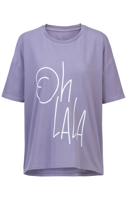 Ognx Soft Boxy T-Shirt Ohlala Bio Baumwolle - lila Jubiläumsangebot