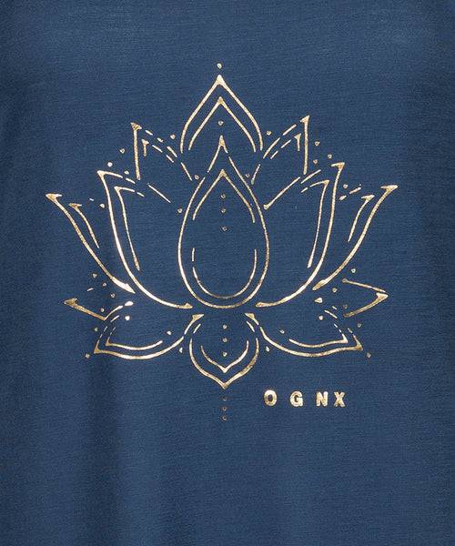 Ognx Loose Tank Lotus Flower Tencel™ - blau Lagerräumung
