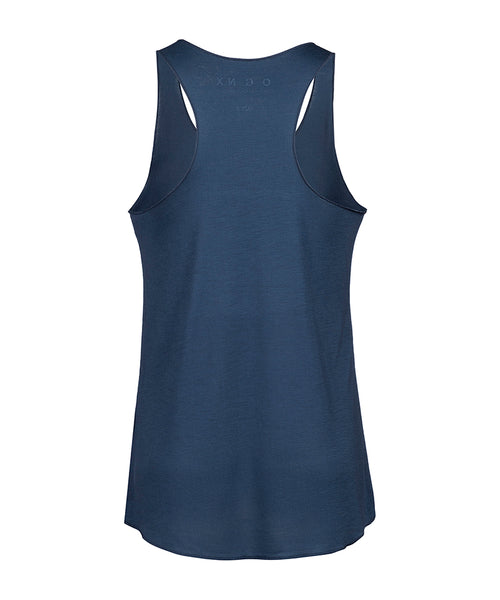 Ognx Loose Tank Lotus Flower Tencel™ - blau Lagerräumung