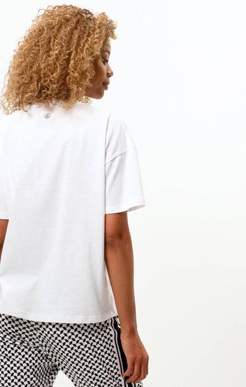 Ognx Soft Boxy T-Shirt One Line Bio Baumwolle - weiß Heißer Verkauf