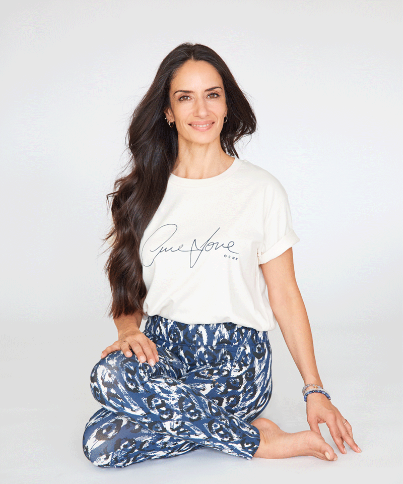 Ognx Leggings Ikat Bio Baumwolle - blau Top Angebot