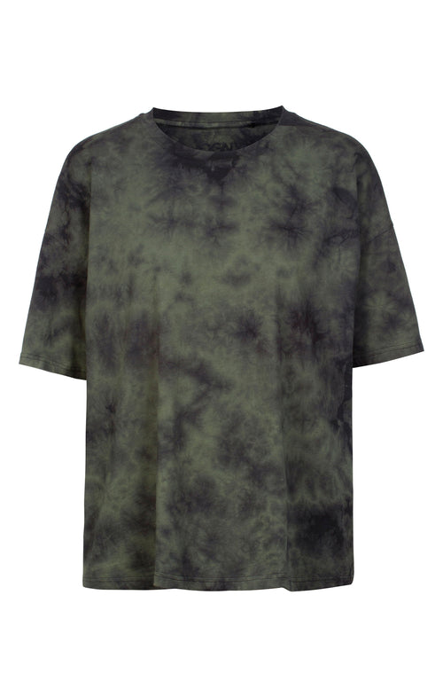 Ognx Boxy T-Shirt Batik Bio Baumwolle - grün Tägliche Deals