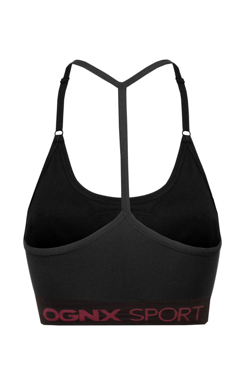 Ognx Sport Bra Crossback - Mittlerer Support - schwarz VIP-Rabatte