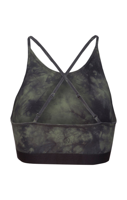 Ognx Yoga BH Batik Bio Baumwolle - Leichter Halt - grün Wochenangebot