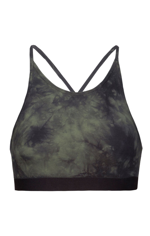 Ognx Yoga BH Batik Bio Baumwolle - Leichter Halt - grün Wochenangebot