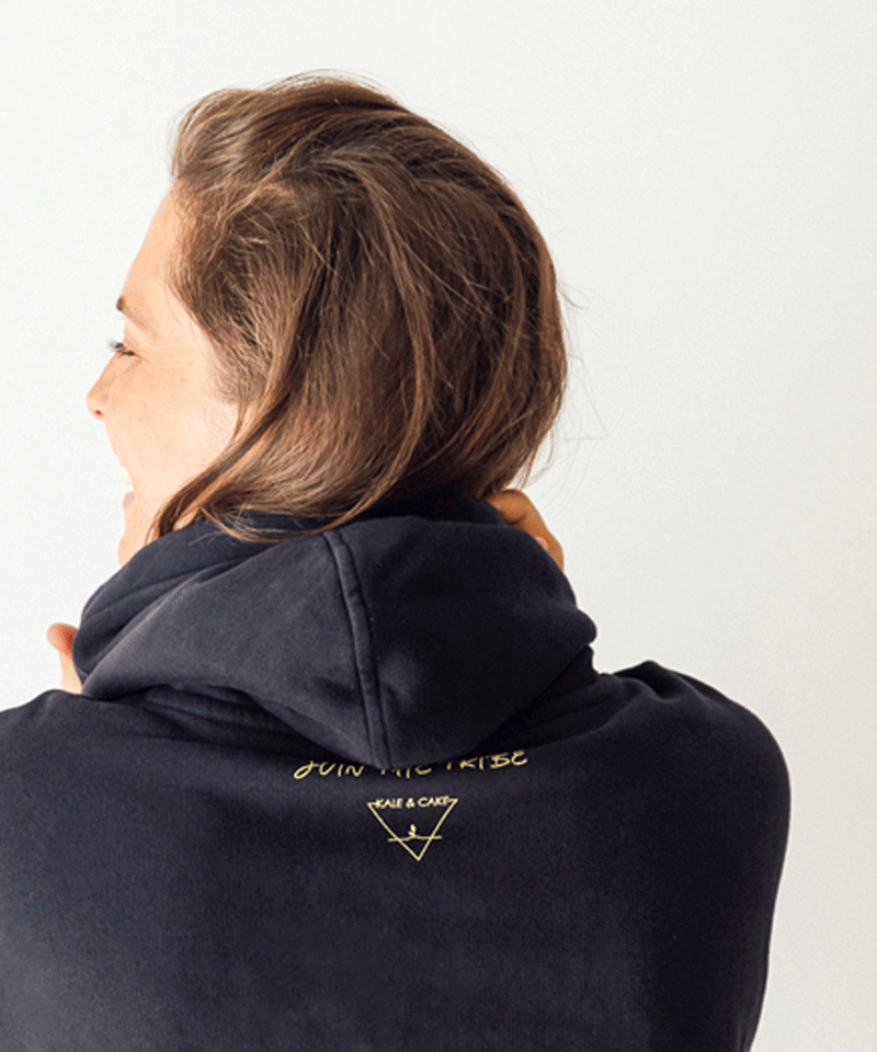 Ognx Boxy Hoodie ReConnect by Sinah Diepold - Kale & Cake - schwarz JETZT KAUFEN