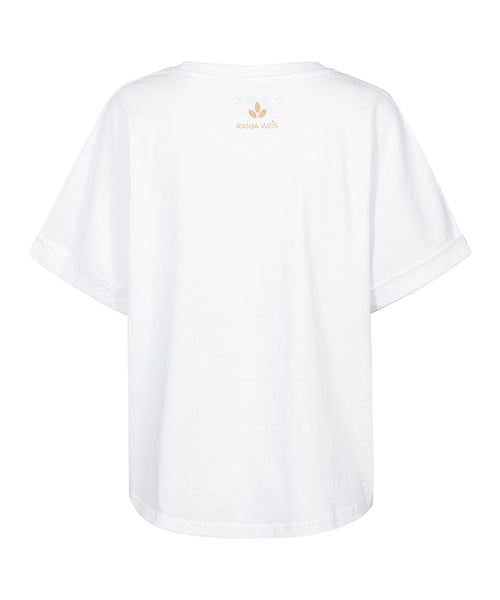 Ognx Boxy T-Shirt Leopard by Ranja Weis - weiß Bis zu 55% Rabatt
