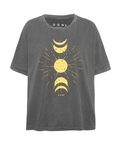 Ognx Boxy T-Shirt ReConnect by Sinah Diepold - Kale & Cake - grau Nur noch ein Tag übrig