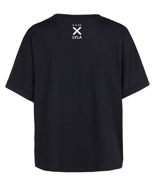 Ognx Boxy T-Shirt Good Karma Crew by LYLA Soul Yoga - schwarz Super Rabatt