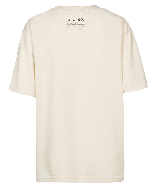 Ognx Loose T-Shirt One Love by Nina Heitmann - weiß Begrenzt auf 3 Tage