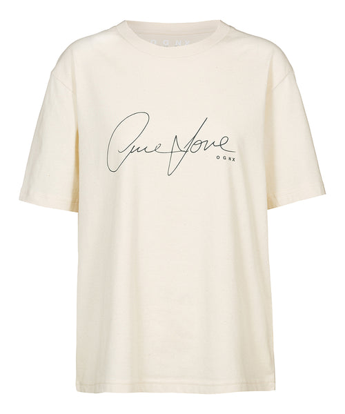 Ognx Loose T-Shirt One Love by Nina Heitmann - weiß Begrenzt auf 3 Tage