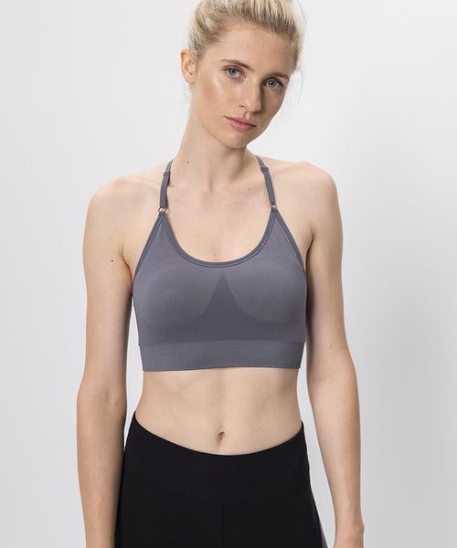Ognx Sport Bra Crossback - Mittlerer Halt - grau im Angebot