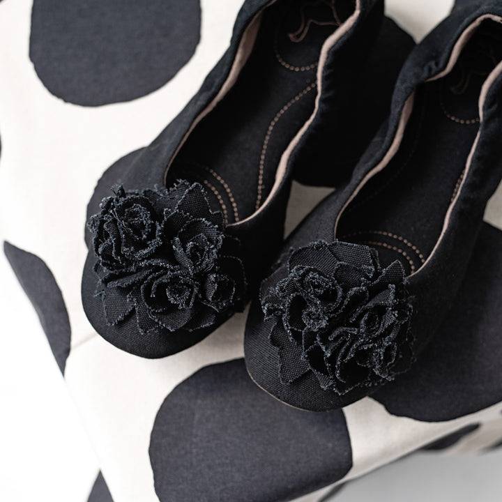 Pampuschen Grace cotton canvas schwarz Super Sparpreis