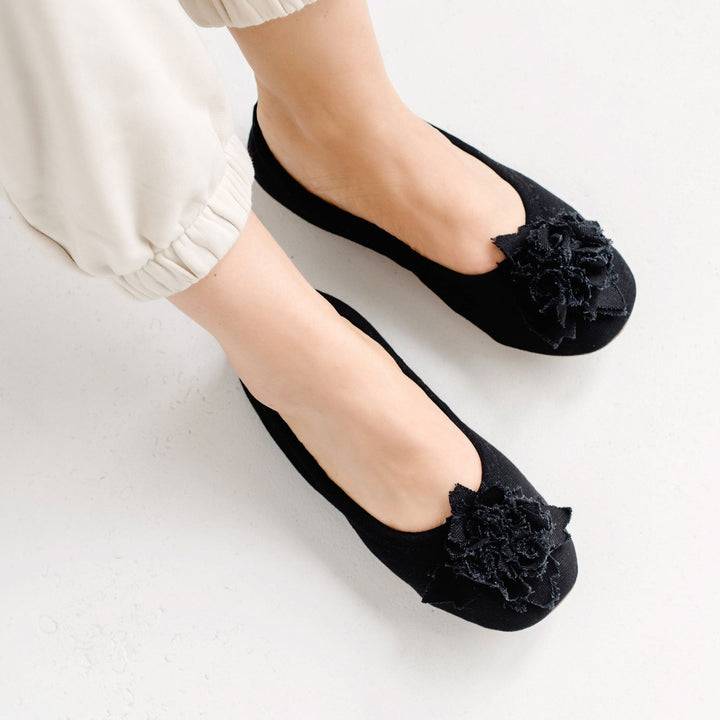 Pampuschen Grace cotton canvas schwarz Super Sparpreis