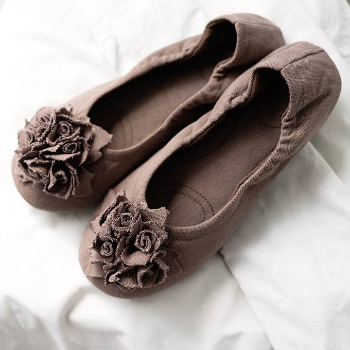 Pampuschen Grace cotton canvas lehm Begrenzte Freigabe