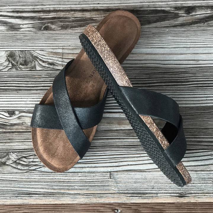 Pampuschen Lyda B metallic schwarz JETZT KAUFEN