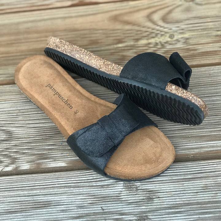 Pampuschen Vera B schwarz-metallic Letzter Tag