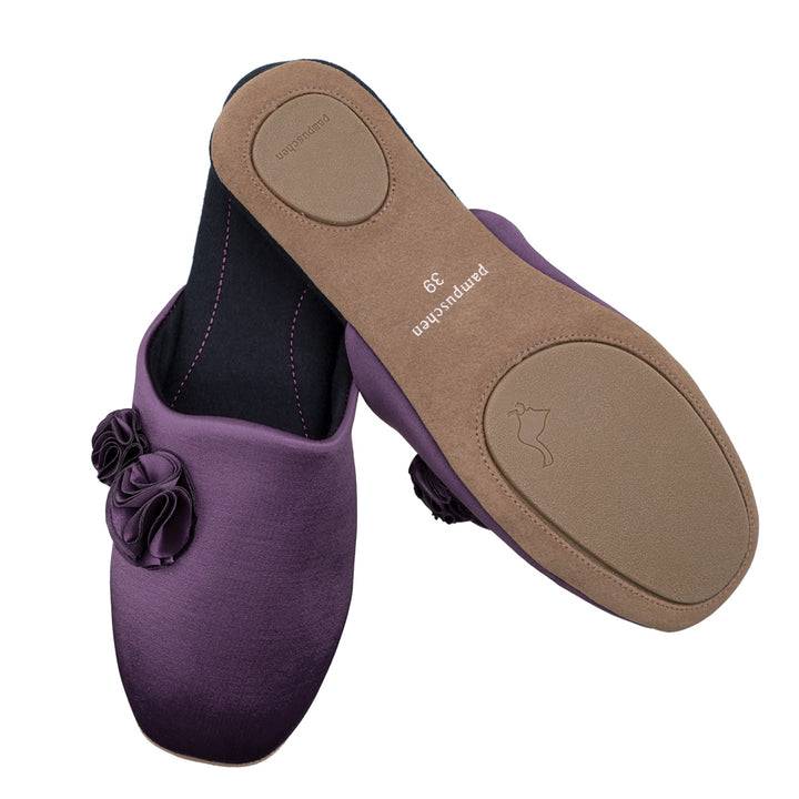 Pampuschen Ginger satin aubergine Bis zu 50% Rabatt