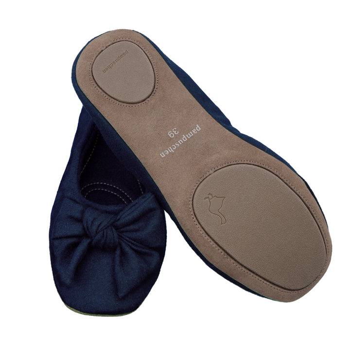 Pampuschen Daisy wool dunkelblau Bis zu 60% Rabatt