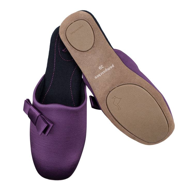 Pampuschen Jane satin aubergine Vierteljährliche Förderung