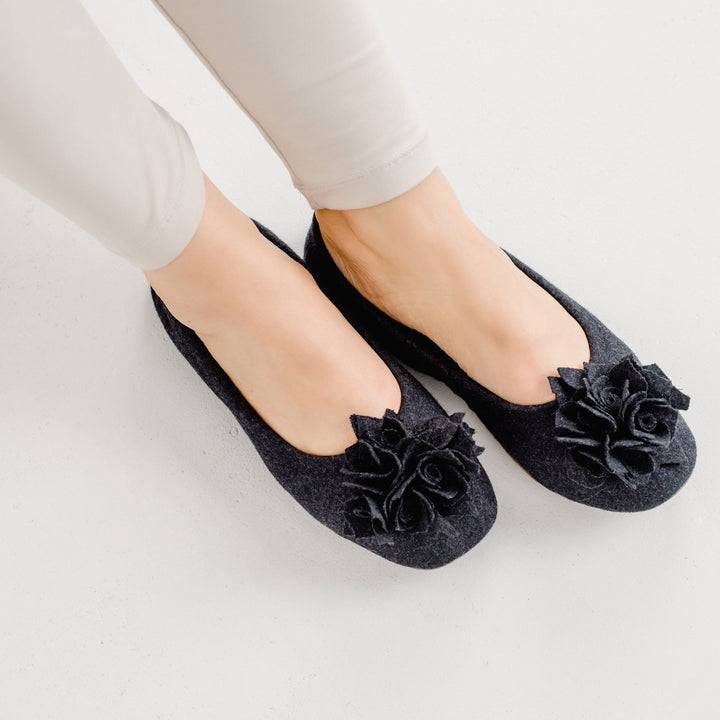 Pampuschen Grace wool anthrazit 2025