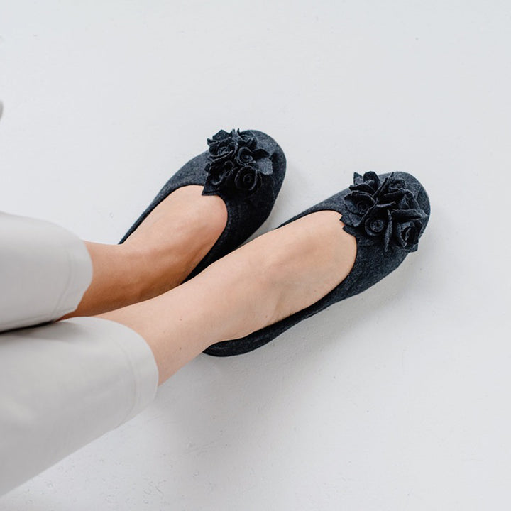 Pampuschen Grace wool anthrazit 2025
