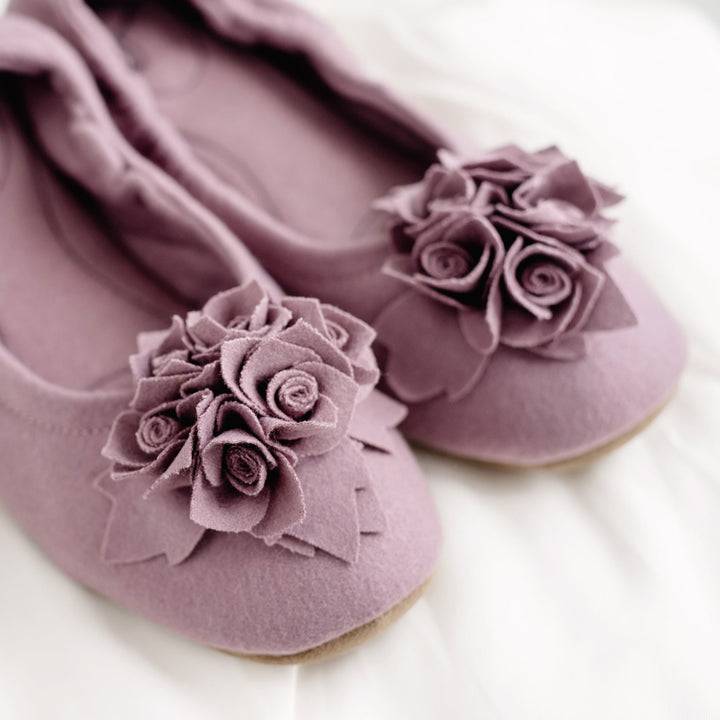 Pampuschen Grace wool dunkle malve Kostenloser Versand
