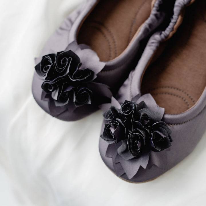 Pampuschen Grace satin taupe Limitierter Zeitrabatt