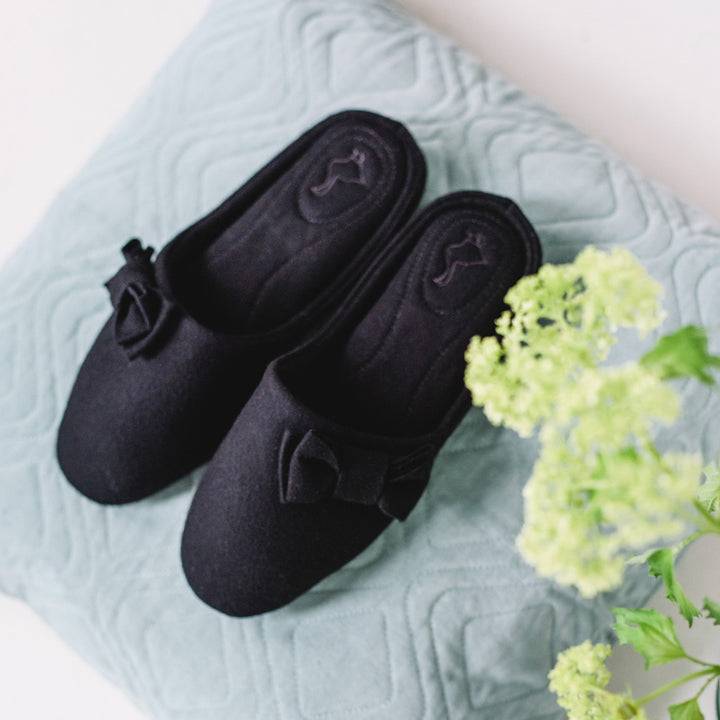 Pampuschen Jacky wool schwarz Fabrikpreis