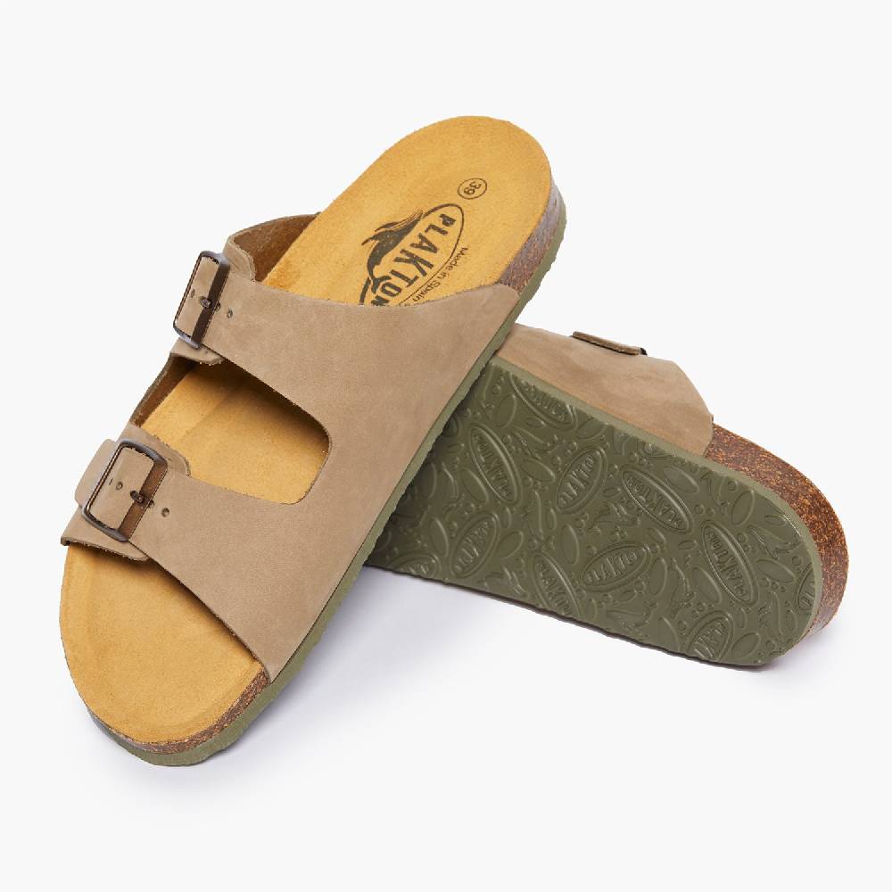 Plakton Formentera Beige-Khaki Nobuck Letzter Tag