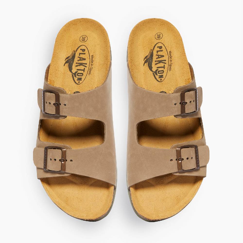 Plakton Formentera Beige-Khaki Nobuck Letzter Tag