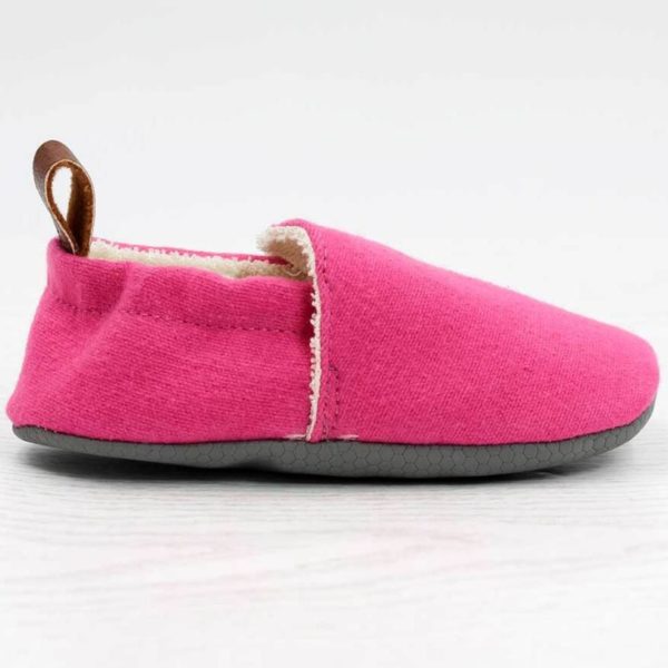 Pololo Barfuß Hausschuh Baumwolle (bio) Uni Pink Nur für heute