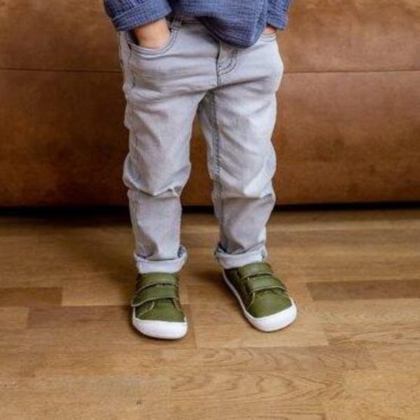 Pololo Barfuss Sneaker Leder olivegrün Begrenzt auf 3 Tage