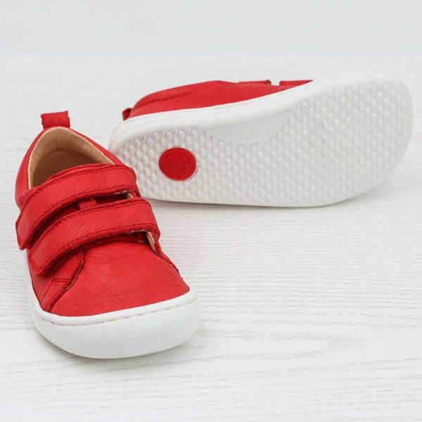 Pololo Barfuss Sneaker Leder rot Speichern exportieren