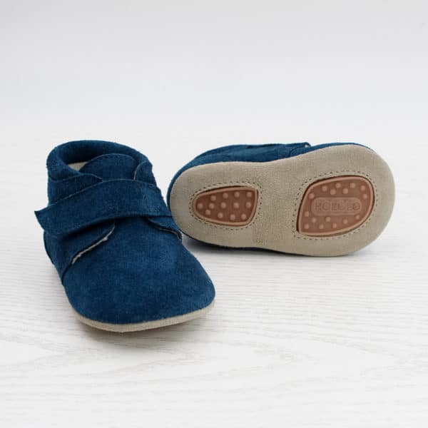 Pololo Für die ersten Schritte – “Porto” der Barfuß Kleinkindschuh blau als Kletter Angebote