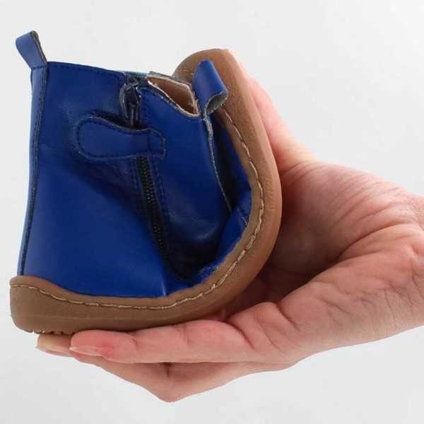Pololo Barfußschuh Chelsea Leder Blau Fabrikverkauf