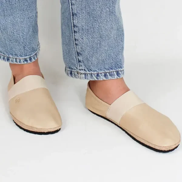 Pololo Barfußschuh für große Kinder und Erwachsene “MN-Apache” beige Letzte 3 Tage