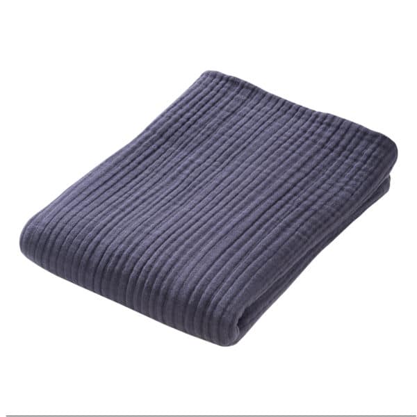 Pololo People Wear Organic Baumwoll-Mulldecke, 4-lagig , blau im Angebot