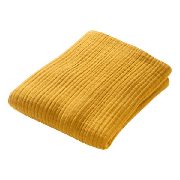 Pololo People Wear Organic Baumwoll-Mulldecke, 4-lagig , senfgelb Fabrikverkauf