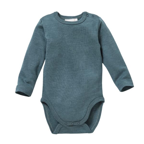 Pololo People Wear Organic Langarm-Body Wolle-Seide, smaragd-grün Günstig kaufen