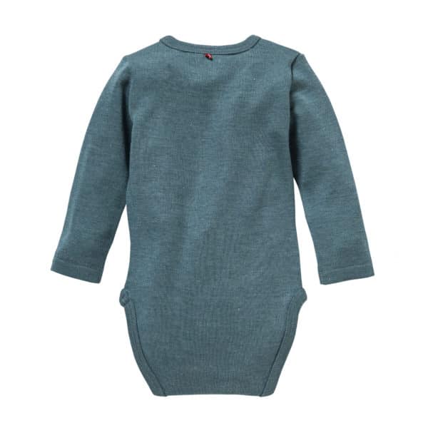 Pololo People Wear Organic Langarm-Body Wolle-Seide, smaragd-grün Günstig kaufen