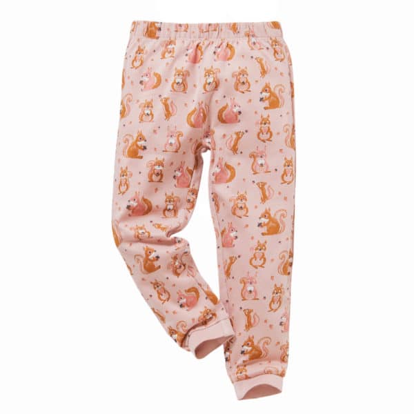 Pololo People Wear Organic Langarm-Pyjama “Eichhörnchen”, rosa, Baumwolle (Bio) Versandkostenfrei