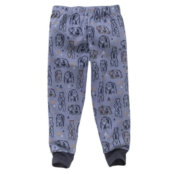 Pololo People Wear Organic Langarm-Pyjama “Grizzlybär”, blau/bedruckt, Baumwolle (Bio) Großer Ausverkauf