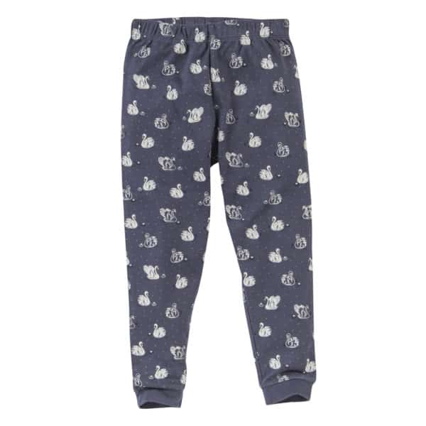 Pololo People Wear Organic Pyjama, dunkelblau/bedruckt mit Schwänen Exklusivangebot